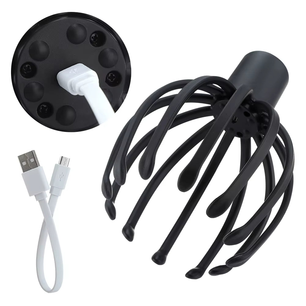Revitalize Your Scalp with the Electric Octopus Claw Massager - Ultimate Stress Relief and Hair Stimulation Tool