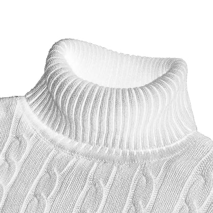 Elevate Your Style with the 2025 Men’s High Neck Turtleneck Sweater - Cozy Knitted Pullover for Winter Adventures