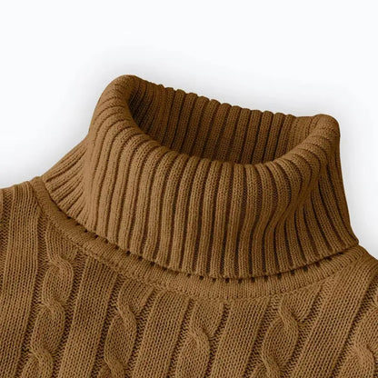 Elevate Your Style with the 2025 Men’s High Neck Turtleneck Sweater - Cozy Knitted Pullover for Winter Adventures