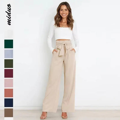 2025 Fall Winter New Fashion Women'S Casual Trousers Wide-Leg Pants Elegant Commuter Pants Y2K Woman Clothing