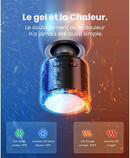 Pistolet de Massage C2 Pro avec Thérapie Par le Chaud et le Froid - Soulagement Musculaire Optimal pour le Gymnase, la Maison et la Récupération