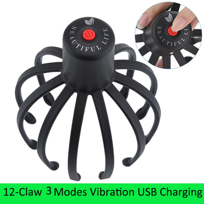 Revitalize Your Scalp with the Electric Octopus Claw Massager - Ultimate Stress Relief and Hair Stimulation Tool