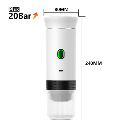 Experience Barista-Quality Coffee Anywhere: The Ultimate Wireless Portable Espresso Machine for Home, Car, and Camping – 3-in-1 Capsule and Ground Coffee Maker