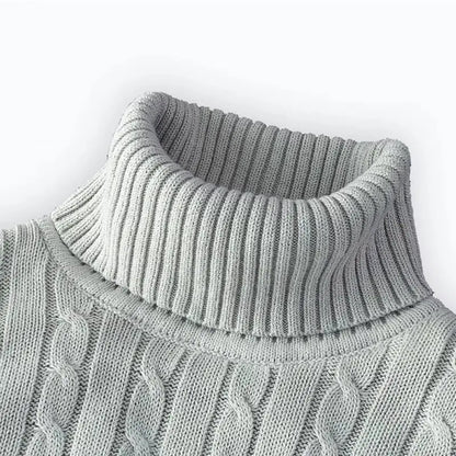 Elevate Your Style with the 2025 Men’s High Neck Turtleneck Sweater - Cozy Knitted Pullover for Winter Adventures