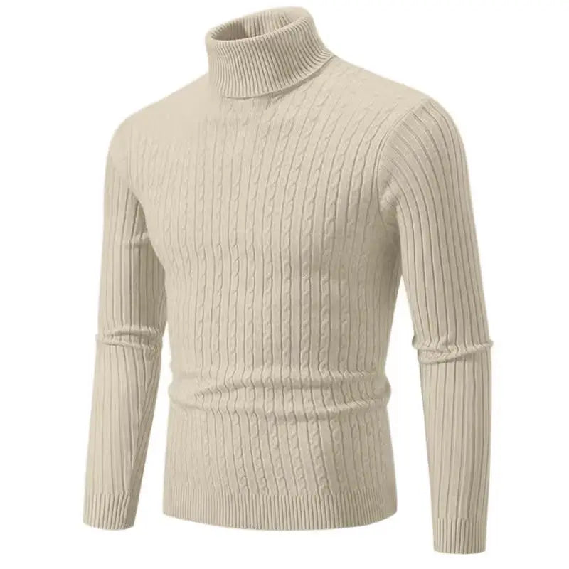 Elevate Your Style with the 2025 Men’s High Neck Turtleneck Sweater - Cozy Knitted Pullover for Winter Adventures