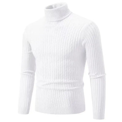 Elevate Your Style with the 2025 Men’s High Neck Turtleneck Sweater - Cozy Knitted Pullover for Winter Adventures