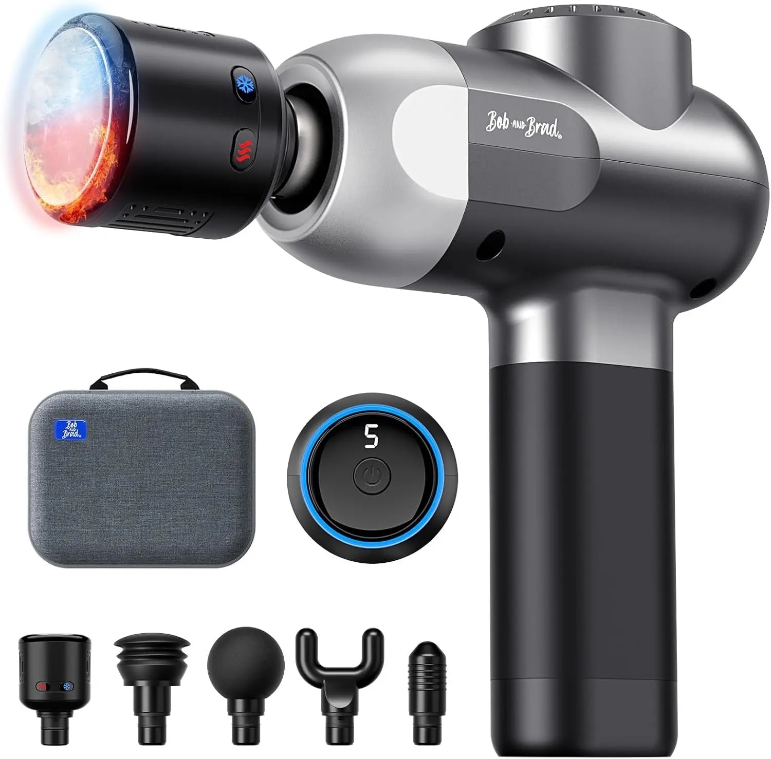 Pistolet de Massage C2 Pro avec Thérapie Par le Chaud et le Froid - Soulagement Musculaire Optimal pour le Gymnase, la Maison et la Récupération