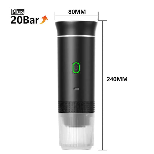 Experience Barista-Quality Coffee Anywhere: The Ultimate Wireless Portable Espresso Machine for Home, Car, and Camping – 3-in-1 Capsule and Ground Coffee Maker