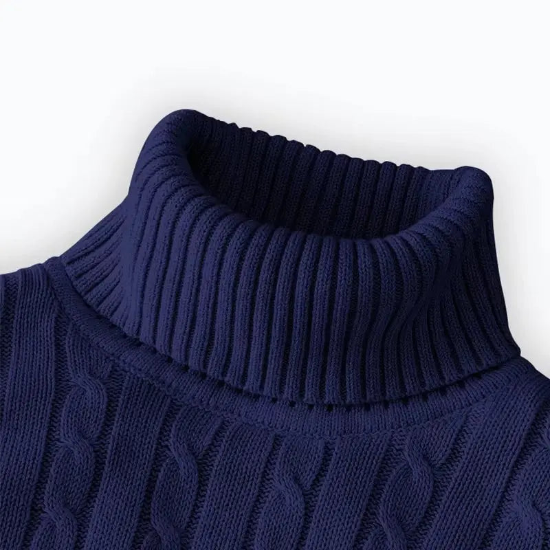Elevate Your Style with the 2025 Men’s High Neck Turtleneck Sweater - Cozy Knitted Pullover for Winter Adventures
