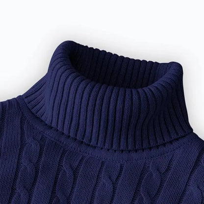 Elevate Your Style with the 2025 Men’s High Neck Turtleneck Sweater - Cozy Knitted Pullover for Winter Adventures