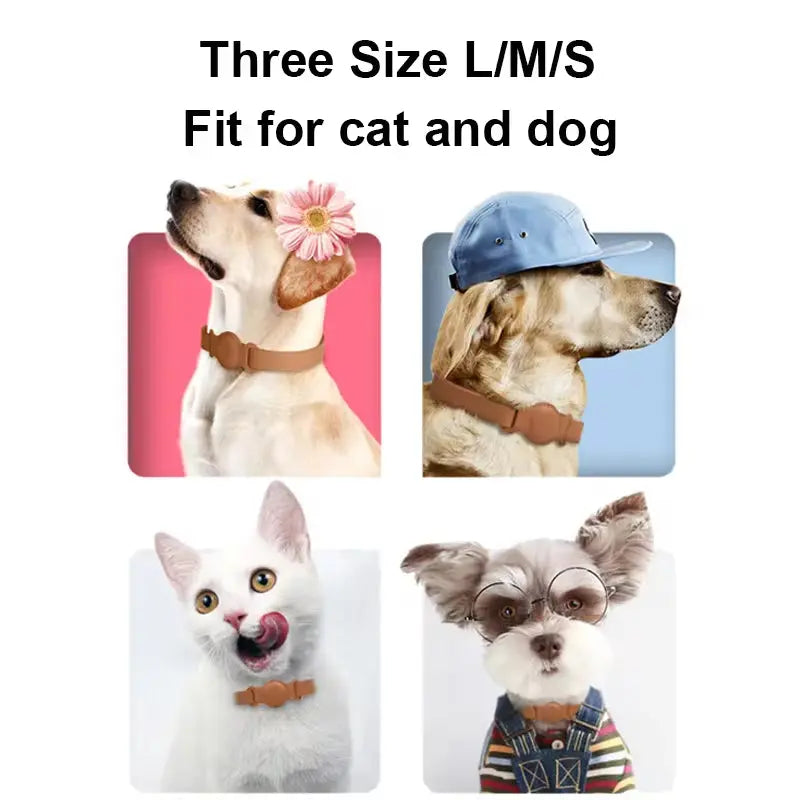 Stylish Adjustable Leather Collar for Apple Airtag - Keep Your Pet Safe and Stylish!