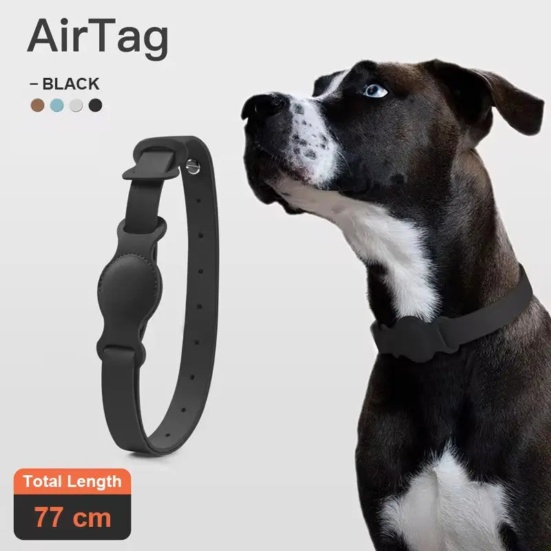 Stylish Adjustable Leather Collar for Apple Airtag - Keep Your Pet Safe and Stylish!