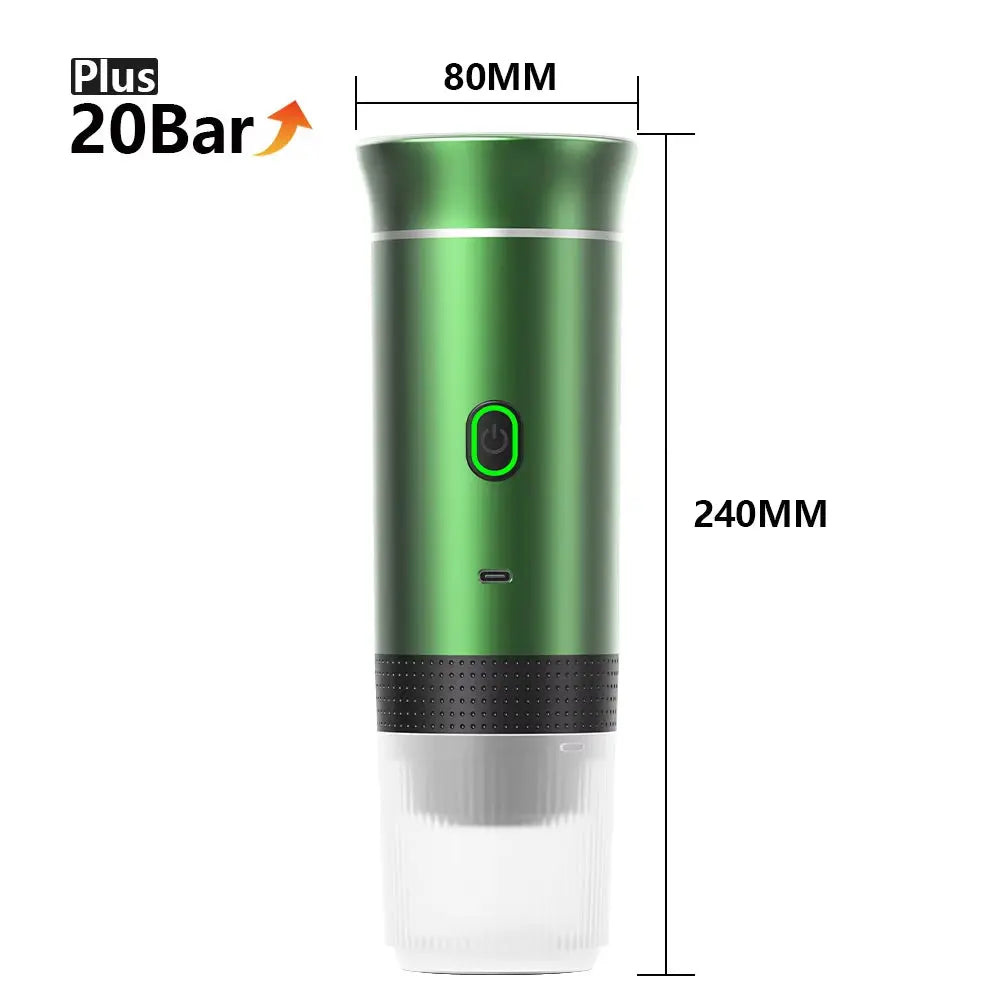 Experience Barista-Quality Coffee Anywhere: The Ultimate Wireless Portable Espresso Machine for Home, Car, and Camping – 3-in-1 Capsule and Ground Coffee Maker