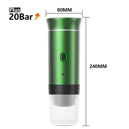 Experience Barista-Quality Coffee Anywhere: The Ultimate Wireless Portable Espresso Machine for Home, Car, and Camping – 3-in-1 Capsule and Ground Coffee Maker
