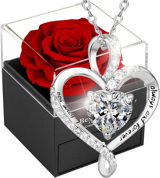 Eternal Red Rose Gift Box - Preserved Flower for Her | Perfect for Birthdays, Valentine's Day, Mother's Day & More