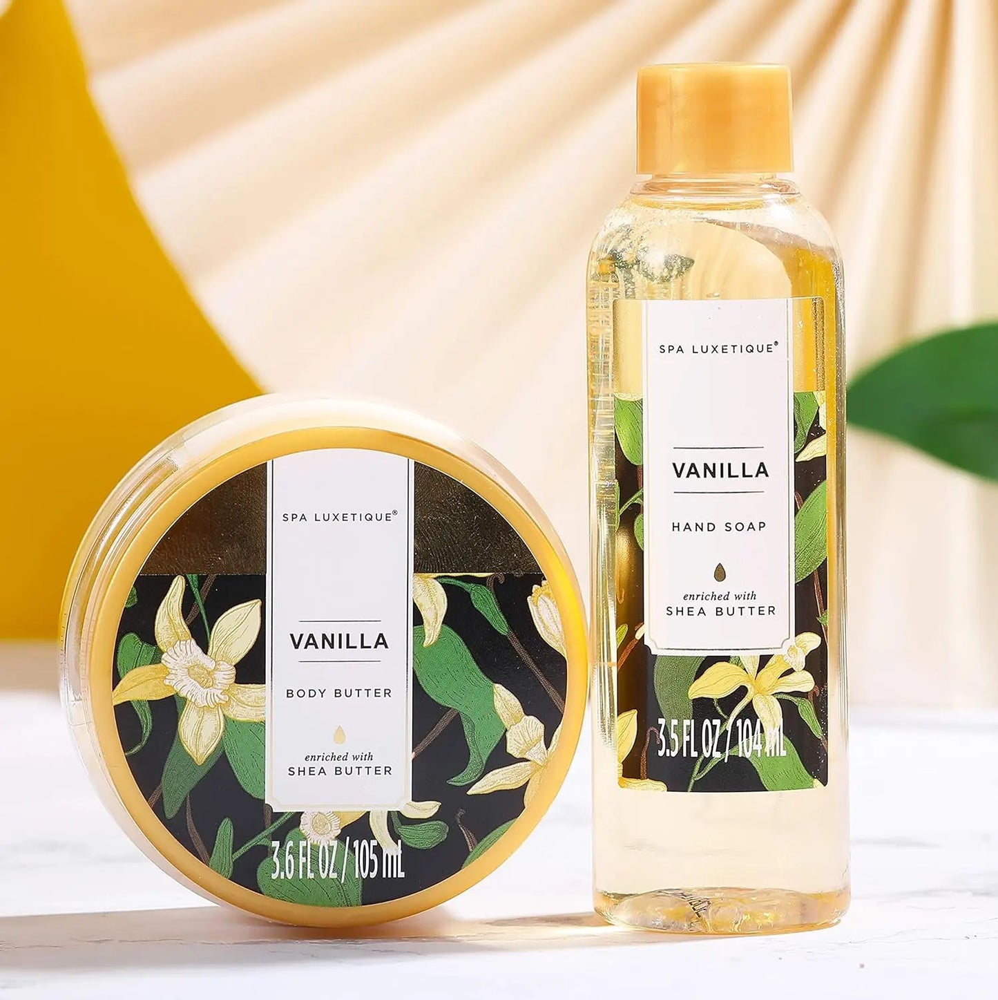 Coffret Luxe de Soin à la Vanille - 10 Pièces de Bain et Beauté pour Femme, Parfait pour Anniversaires et Fêtes