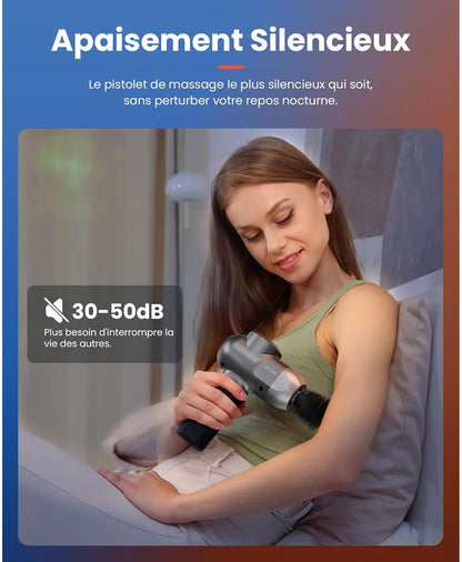 Pistolet de Massage C2 Pro avec Thérapie Par le Chaud et le Froid - Soulagement Musculaire Optimal pour le Gymnase, la Maison et la Récupération