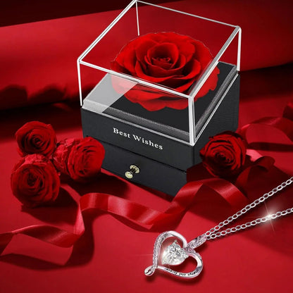 Eternal Red Rose Gift Box - Preserved Flower for Her | Perfect for Birthdays, Valentine's Day, Mother's Day & More