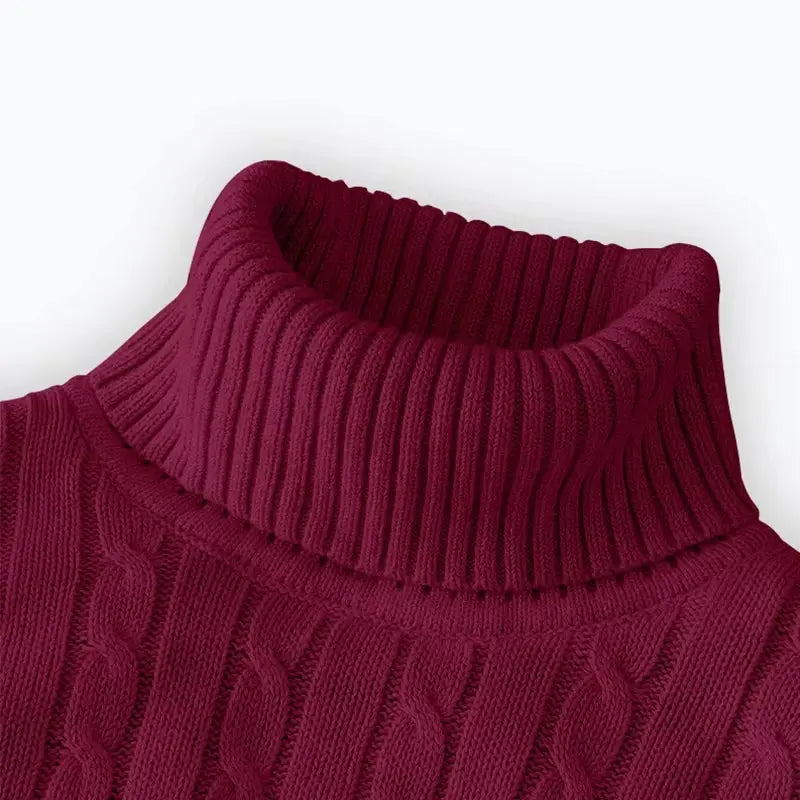 Elevate Your Style with the 2025 Men’s High Neck Turtleneck Sweater - Cozy Knitted Pullover for Winter Adventures