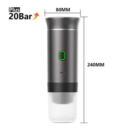 Experience Barista-Quality Coffee Anywhere: The Ultimate Wireless Portable Espresso Machine for Home, Car, and Camping – 3-in-1 Capsule and Ground Coffee Maker