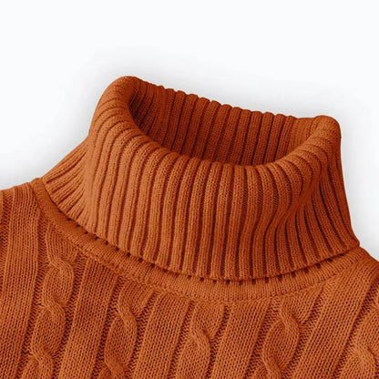 Elevate Your Style with the 2025 Men’s High Neck Turtleneck Sweater - Cozy Knitted Pullover for Winter Adventures