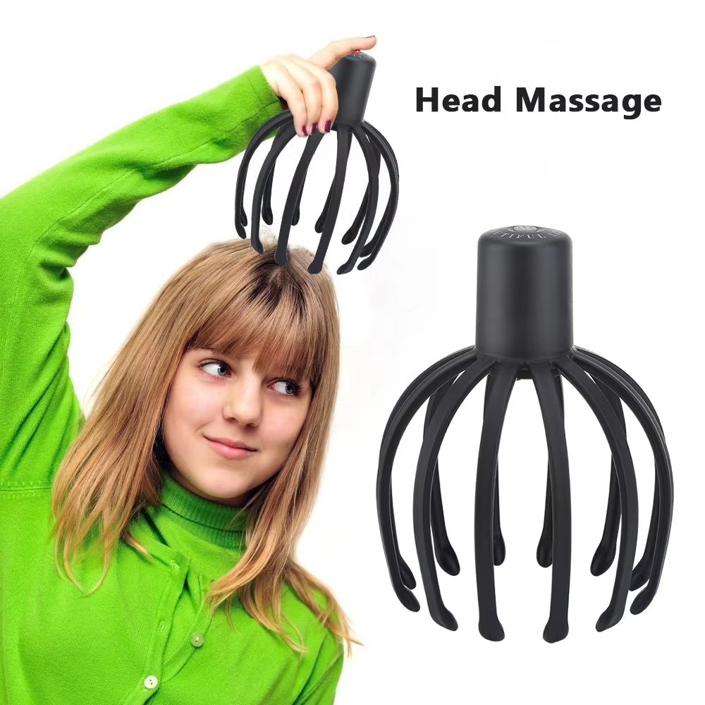 Revitalize Your Scalp with the Electric Octopus Claw Massager - Ultimate Stress Relief and Hair Stimulation Tool